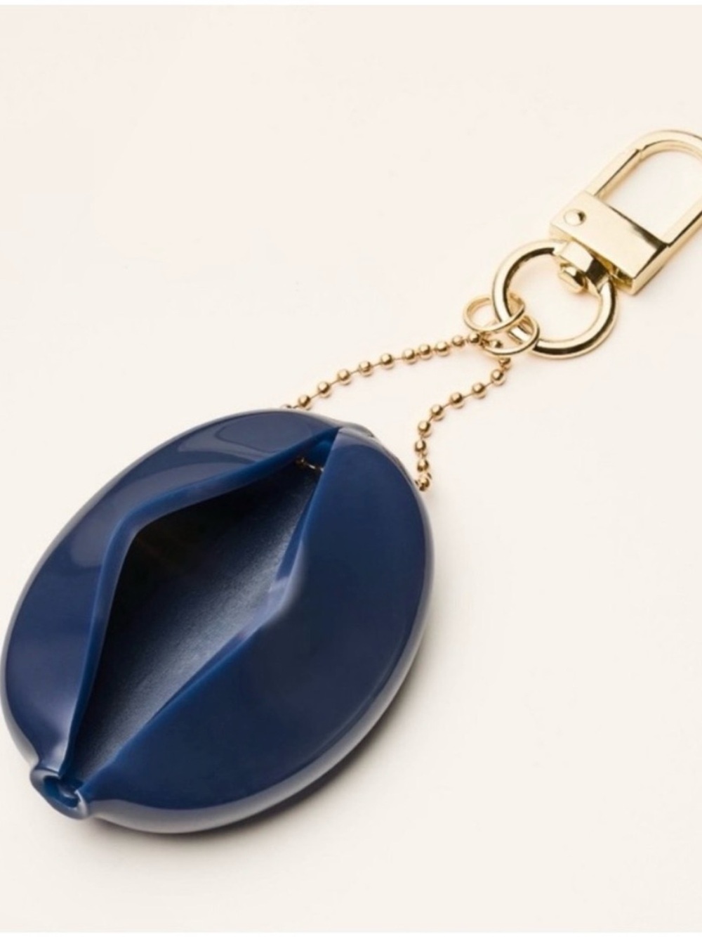 kate spade x target navy blue 'my two cents' coin pouch keychain - Picture 3 of 6